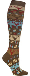 Ozone Reindeer Pattern Brown Knee High Knee Socks