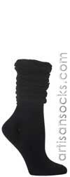 Ozone Ruffle Sock Black Cotton Anklet / Ankle Socks