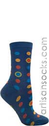 Ozone COUNT US IN BLUE Dotted Cotton Short Crew Socks
