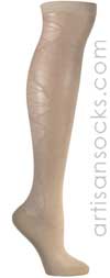 Ozone Lace Up Over-the-Knee Socks in Beige