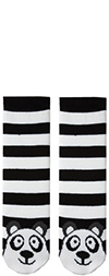 Panda Socks:  Black and White Striped