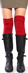 Over the Knee Red Alpine Knit Socks