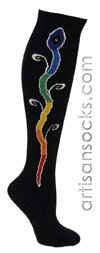 Women's Socks Morrison Black Cotton Knee High Socks
