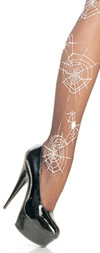 Glow in the Dark Tights w/ Spider and Web Spider