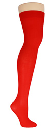 Solid Color Thigh High Stockings- in 5 Color Choices! Red