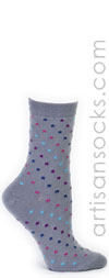 Sock it to Me Starbrite - Grey Crew Socks with Multicolor Stars