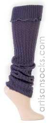 Sock It To Me Women's Grey Solid Color Cotton Leg Warmer