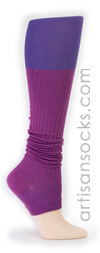 Sock It To Me Fuscia and Purple Open Toe Socks