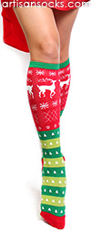 Tacky Sweater Socks - Knee High Chistmas Socks by Sock It To Me