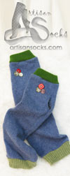 Original Cashmere Arm Warmers in Periwinkle Forest