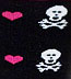 Baby Leg Warmers - Hearts and Skulls Leg Warmers for Babies and Tots