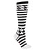 Houndstooth and Stripe black and white Knee High Socks by Mondo Guerra