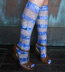 Mix Fishnet Queen Elizabeth Floral Print Knee High Stockings