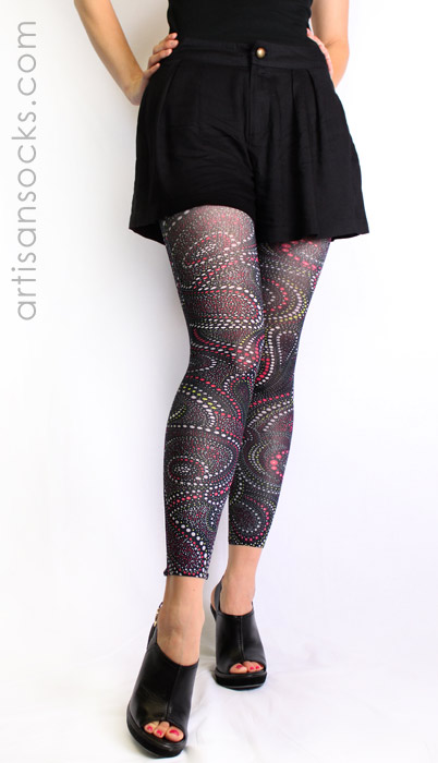 Plus Size Dot Footless Tights