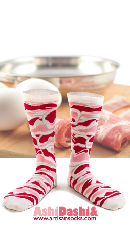Bacon Mid-Calf Crew Socks