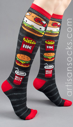 Hello Kitty Hamburger Socks