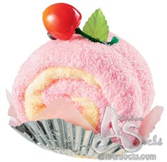 Cake Towel Gifts Slice of Strawberry Roll Cake