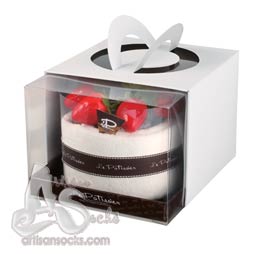 Cake Towel Gifts White and Dark Chocolate Swirl Cake (Boxed)