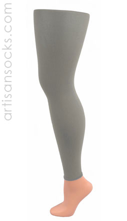 Celeste Stein Light Grey Lycra Leggings / Footless Tights