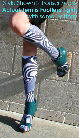 Celeste Stein Black and White Swirl Pattern Footless Leggings