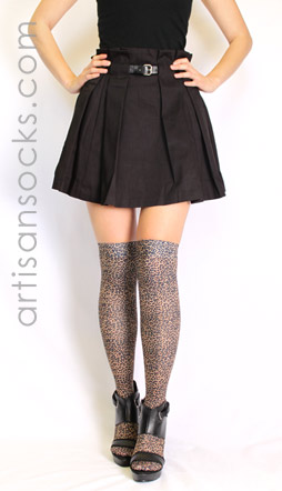Leopard Print Over the Knee Stockings