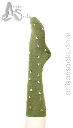 Hansel From Basel Haus Haus - Olive Wool Socks