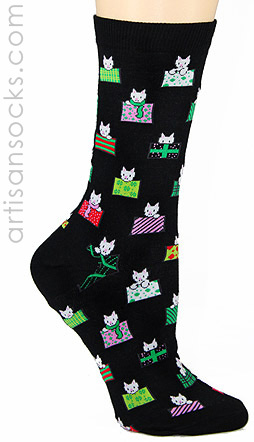 Christmas Kitty Socks