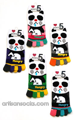 Japanese Hungry Panda Toe Socks