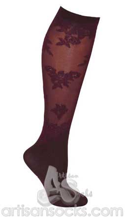 Harajuku Style Rose Pattern Knee High Stockings