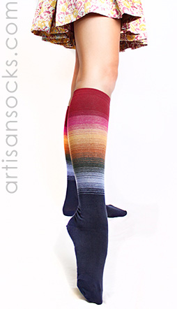 Ombre Stripe Knee High - Neutral Multicolor