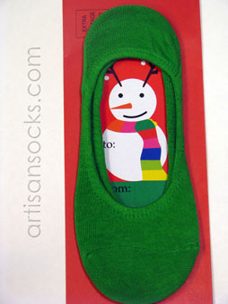 K. Bell Sock Cards - Holiday Card - Green Socks
