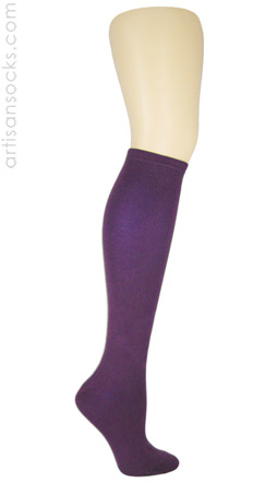 Soft & Dreamy Solid Color Knee High Knee Socks - Plum K. Bell