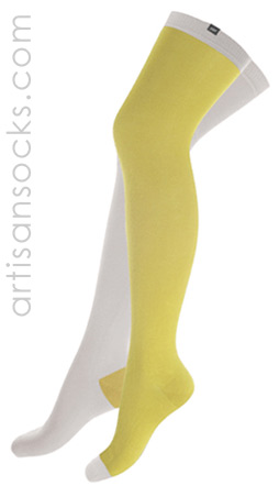 Yellow and Off-White Two Toned Socks