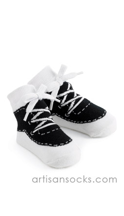 Black Sneaker Baby Socks Shoes