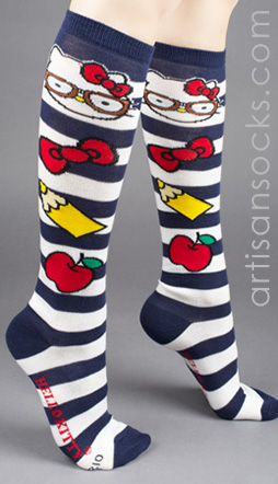 Nerdy Hello Kitty Knee Socks