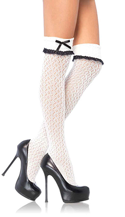 White Lace School Girl Socks