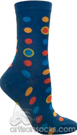 Ozone COUNT US IN BLUE Dotted Cotton Crew Socks