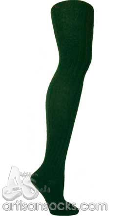 Ozone JAMBIERE MOHAIR GREEN Thigh High Socks