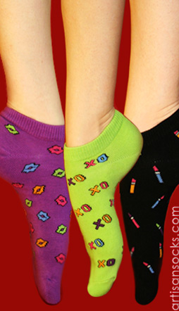 Sock It To Me Kiss 3 pack Fun Anklet Cotton Socks
