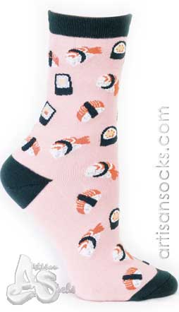 Sock It To Me Sushi Fun Cotton Crew Socks