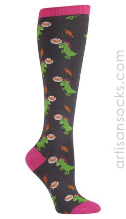 Dinosaur Socks: Knee Highs