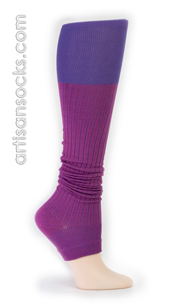 Sock It To Me Purple Ribbed Open Toe Socks