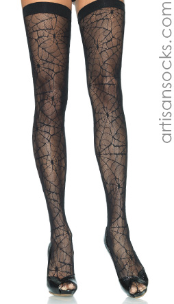 Black Spiderweb Lace Stockings