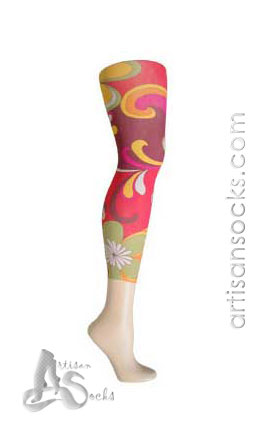 Violet Love Emilio Flower Print Leggings / Footless Tights
