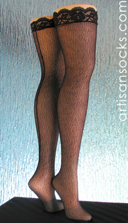 Black Plus Size Fishnet Thigh High Stockings