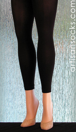 Plus Size Opaque Black Footless Tights