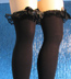 Thigh High Stockings with Ruffle and Bow