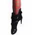 Sheer Red Plaid Thigh Highs