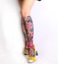 Bright Magic Floral Knee High Stockings