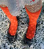 Dieselsweeties Red Robot Novelty Fun Cotton Knee High Socks